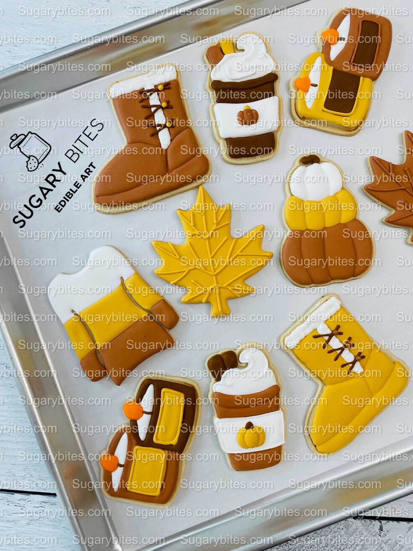Fall Cookie Decorating Kit, Fall DIY Cookie Kit, (Large Cookies) ***INCLUDES 24 ITEMS*** With 4 Icing Bags & 3 Deluxe Sprinkle!!