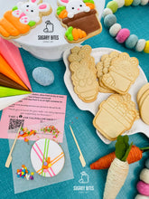 Load image into Gallery viewer, Easter Cookie Decorating Kit, DIY Spring Sugar Cookie Decorating Kit, **INCLUDES 26 ITEMS**,(Large Cookies)…with 5 Icing Bags &amp; Free Bonus!!!
