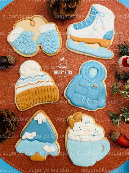 Christmas Cookie Decorating Kit, Winter Theme, Icing Bags, Sprinkles