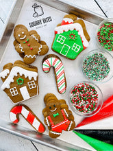 Load image into Gallery viewer, Gingerbread Cookie Decorating Kit, Christmas DIY Cookie Kit, (Large Cookies), ***INCLUDES 24 ITEMS***With 4 Icing Bags &amp; 3 Deluxe Sprinkles!
