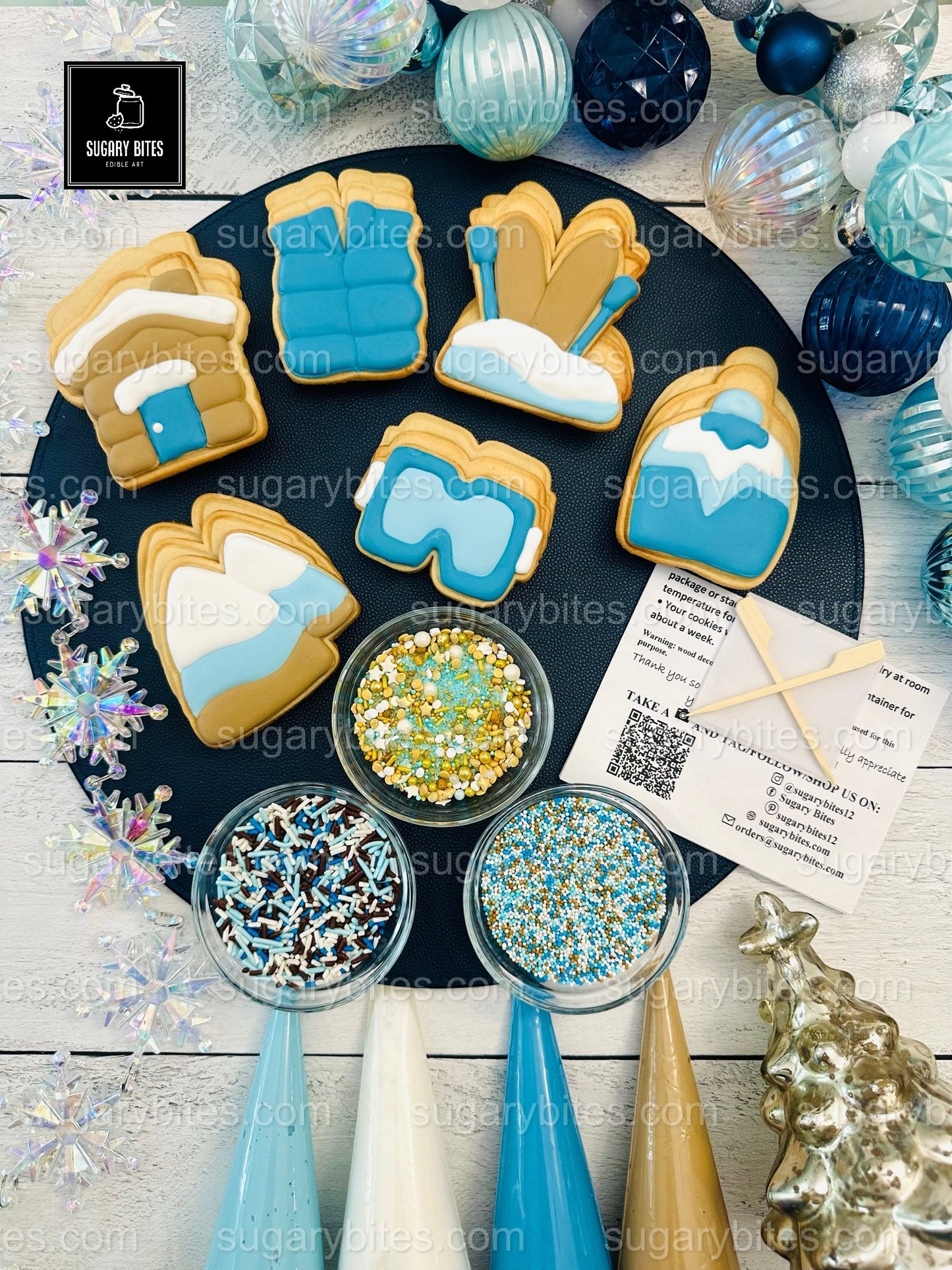 Winter Cookie Kit, Winter Wonderland Cookie Decorating Kit, DIY Christmas Cookie Set | Holiday Activity | Snow Theme Cookies | Holiday Kit