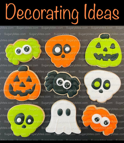 Halloween Cookie Decorating Kit, DIY Cookie Kit, (Large Cookies) ***INCLUDES 24 ITEMS*** With 4 Icing Bags & 3 Deluxe Sprinkle!