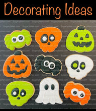 Load image into Gallery viewer, Halloween Cookie Decorating Kit, DIY Cookie Kit, (Large Cookies) ***INCLUDES 24 ITEMS*** With 4 Icing Bags &amp; 3 Deluxe Sprinkle!
