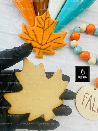 Fall Cookie Decorating Kit, ***INCLUDES 24 ITEMS*** Zoom Party Favors, Assorted Shaped Cookie Kit, (Large Cookies)