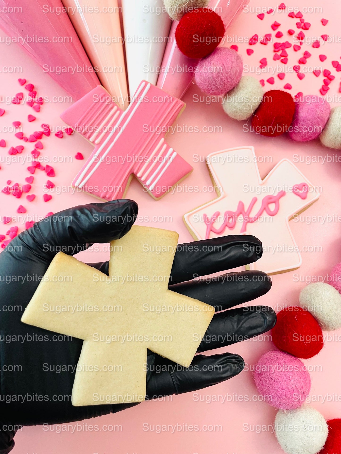 Valentines Day Cookie Decorating Kit, DIY Valentine Cookie Decorating Kit, **INCLUDES 24 ITEMS** (Large Cookies), Valentine's Day Cookies