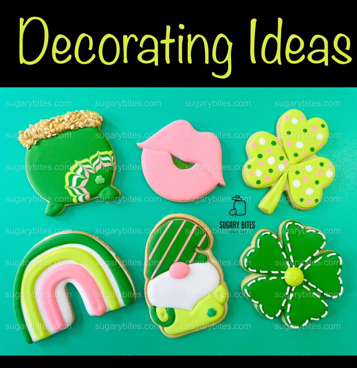 St Patrick’s Day Cookie Decorating Kit, St. Patrick’s Day DIY Cookie Kit, **INCLUDES 24 ITEMS** (Large Cookies), Included Deluxe Sprinkles