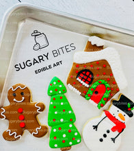 Load image into Gallery viewer, Christmas Cookie Decorating Kit, Christmas DIY Cookie Kit, (Large Cookies), ***INCLUDES 25 ITEMS*** With 3 Deluxe Sprinkles and 5 Icing Bags.
