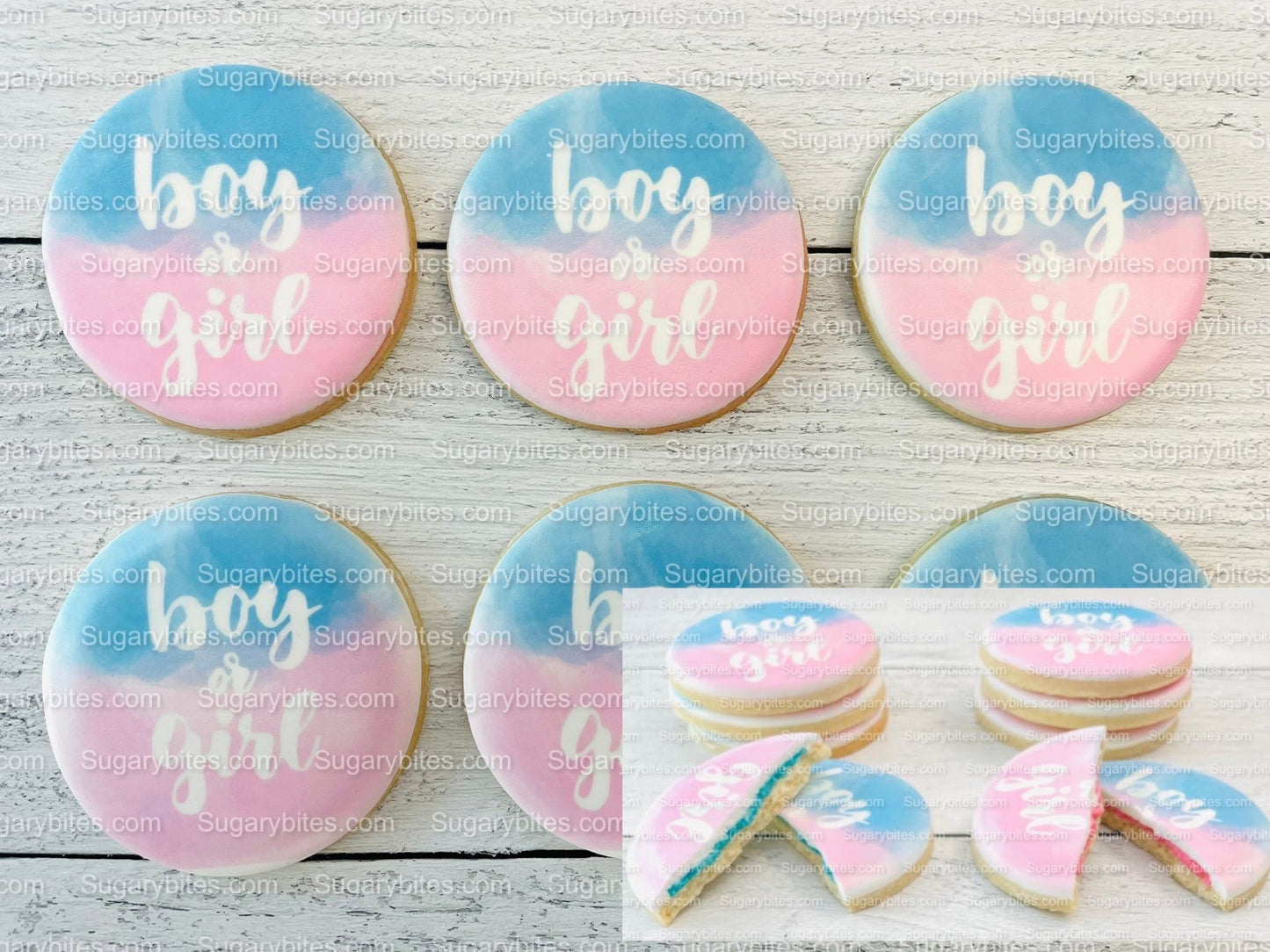 Gender Reveal Cookies, Baby Shower Cookies, (Includes 12 Large Cookies), baby shower favors, Baby Gender Reveal Cookies!