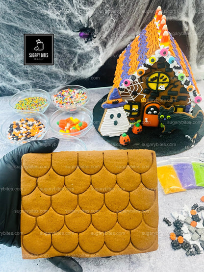 Halloween Haunted House Cookie Decorating Kit, (Large Cookies), ***INCLUDES 35 ITEMS***With 5 Icing Bags & 16 different Deluxe Sprinkles