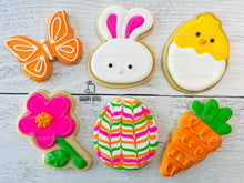 Load image into Gallery viewer, Easter Cookie Decorating Kit, DIY Spring Sugar Cookie Decorating Kit, **INCLUDES 24 ITEMS**, (Large Cookies)… with Free Bonus!!!
