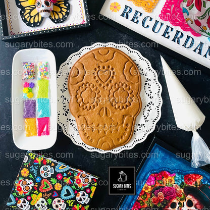 Sugar Skull Cookies, ****11 INCHES Giant Sugar Skull Cookies**** Day of the Dead Skull Cookies!!!