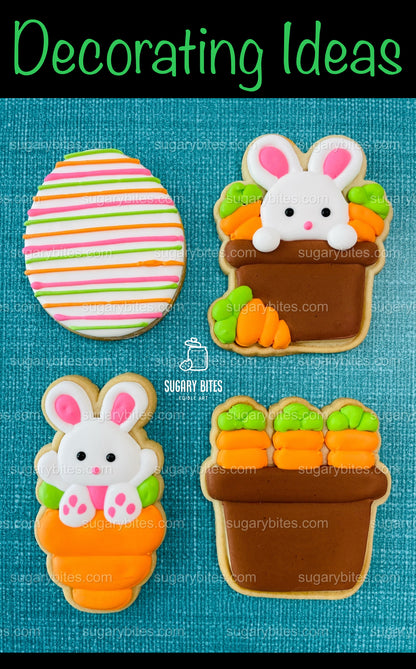 Easter Cookie Decorating Kit, DIY Spring Sugar Cookie Decorating Kit, **INCLUDES 26 ITEMS**,(Large Cookies)…with 5 Icing Bags & Free Bonus!!!