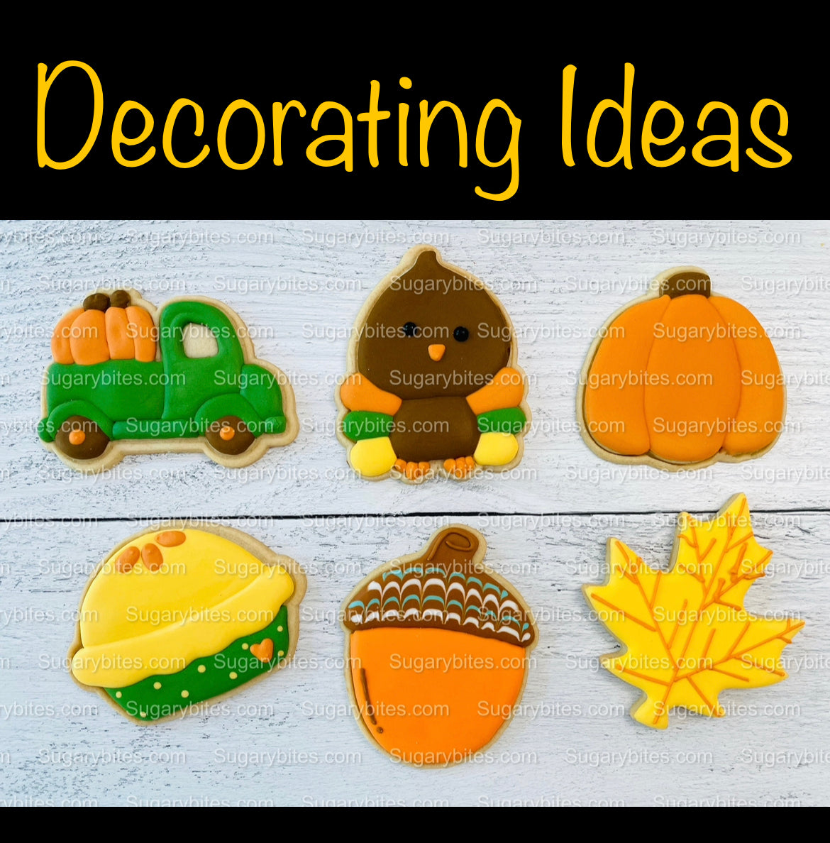 Fall Cookie Decorating Kit, ***INCLUDES 24 ITEMS*** (Large Cookies),Zoom Party Favors, W/ 4 Icing Bags and 3 Deluxe Sprinkles!