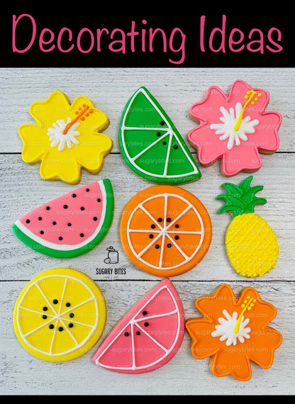 Summer Cookie Decorating Kit, ***INCLUDES 25 ITEMS***** Zoom Party Favors, Assorted Shaped Cookie Kit (Large Cookies) plus Free Bonus!!!