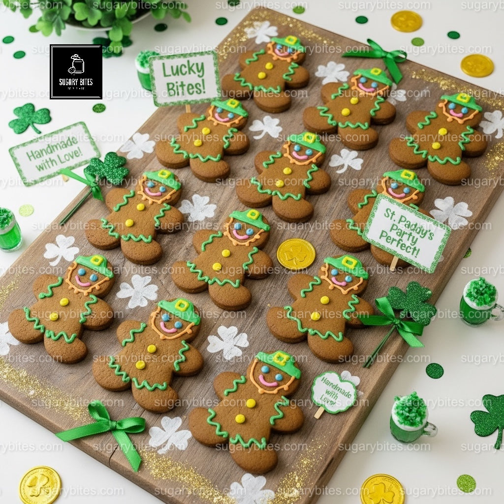 St. Patrick Cookies – 12 Hand-Decorated Cookies – Sugar Vanilla or Gluten-Free Option – Individually Sealed