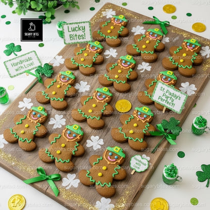 St. Patrick Cookies – 12 Hand-Decorated Cookies – Sugar Vanilla or Gluten-Free Option – Individually Sealed