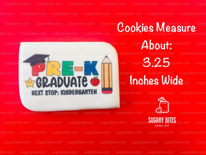 Pre-K Cookies, Pre-K Graduation Gift, Edible Photo Cookies, (Includes 12 Cookies), Pre-K favors, Pre-K Grad.