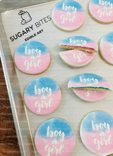 Load image into Gallery viewer, Gender Reveal Cookies, Baby Shower Cookies, (Includes 12 Large Cookies), baby shower favors, Baby Gender Reveal Cookies!
