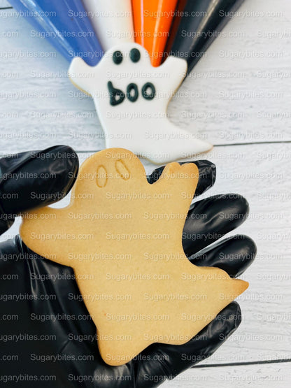 Halloween Cookie Decorating Kit, DIY Cookie Kit, (Large Cookies) ***INCLUDES 24 ITEMS*** With 4 Icing Bags & 3 Deluxe Sprinkle!