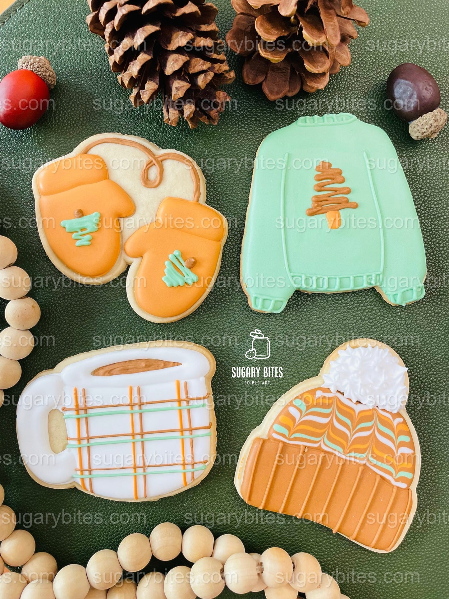 Fall Cookie Decorating Kit, Thanksgiving DIY cookie kit **INCLUDES 24 ITEMS* Zoom Party Favors, Assorted Shaped Cookie Kit, (Large Cookies)