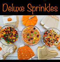 Load image into Gallery viewer, Fall Cookie Decorating Kit, ***INCLUDES 24 ITEMS*** Zoom Party Favors, Assorted Shaped Cookie Kit, (Large Cookies)
