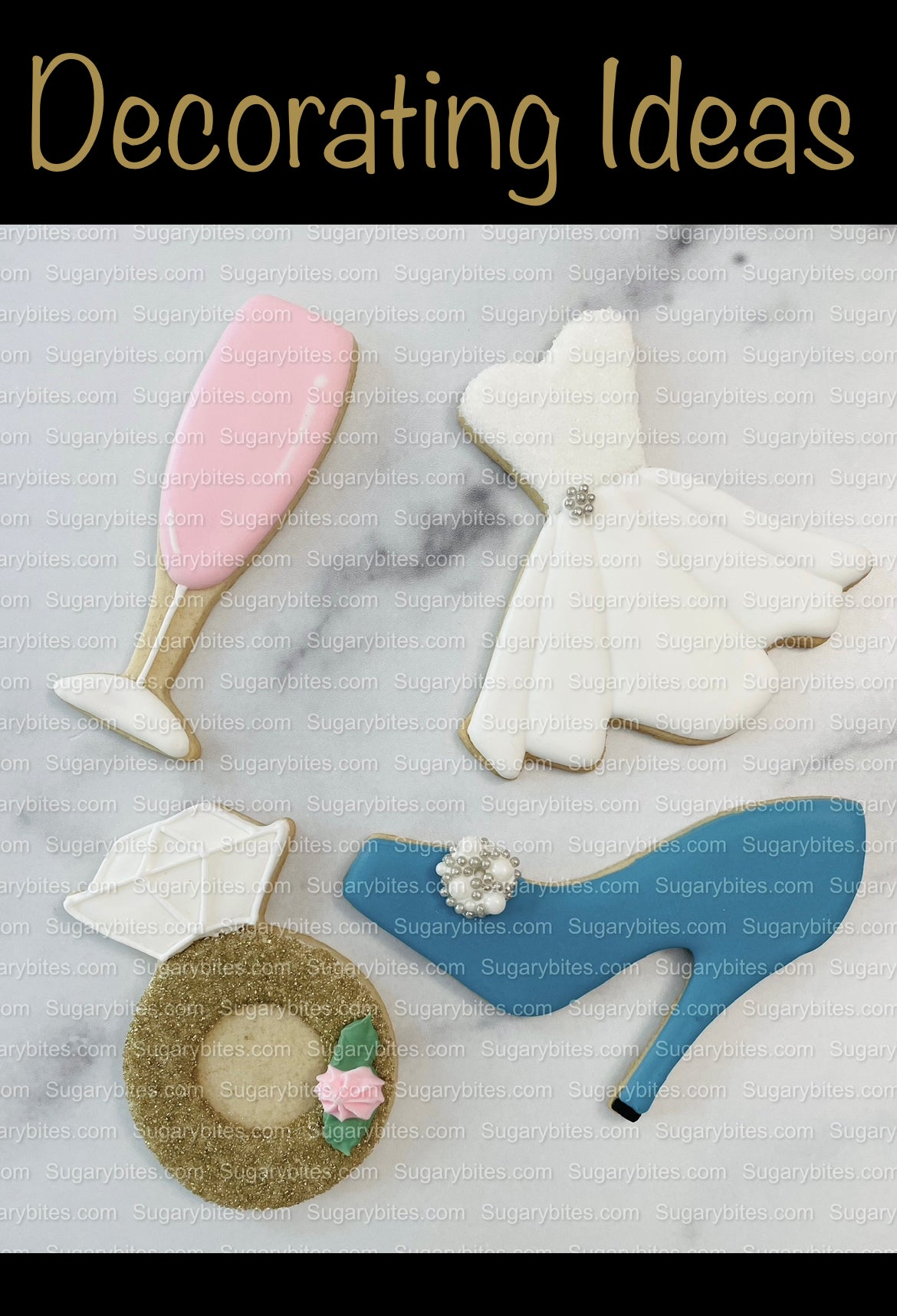 Bridal Shower Cookie Decorating kit, Wedding Cookie Kit *INCLUDES 24 ITEMS* Cookie DIY Kit, Wedding Favors!