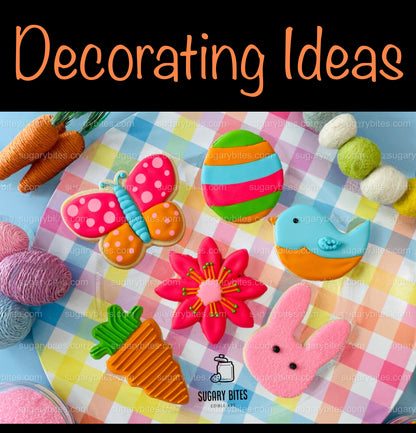 Easter Cookie Decorating Kit, DIY Spring Sugar Cookie Decorating Kit, **INCLUDES 24 ITEMS**, (Large Cookies)… with Deluxe Sprinkles!!!