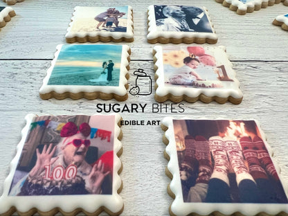 Edible Photo Cookies, Set of 12 Personalized Edible Photo Cookies, Customizable Printed Vanilla Sugar Cookie, Highly Detailed Edible Image!