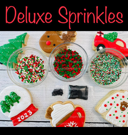 Christmas Cookie Decorating Kit, Christmas DIY Cookie Kit, (Large Cookies), ***INCLUDES 26 ITEMS*** with Free Bonus!!