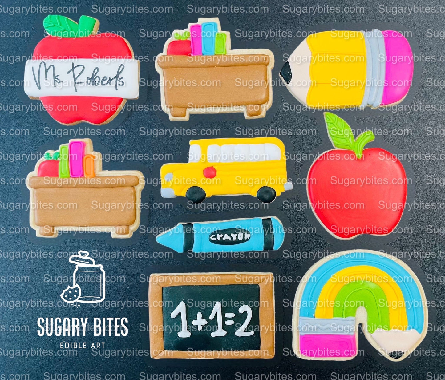 Back to School Cookie Decorating Kit, ***INCLUDES 28 ITEMS***** (large cookies), teacher appreciation, School gift…. includes FREE Bonus!!!