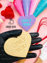 Load image into Gallery viewer, Valentine’s Day Cookie Decorating Kit, Heart DIY Cookie Kit, **INCLUDES 24 ITEMS** (Large Cookies), Deluxe Sprinkles Included!!!
