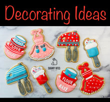 Load image into Gallery viewer, Baking Themed Cookie Decorating Kit, DIY Baking Sugar Cookie Kit, **INCLUDES 24 ITEMS**, (Large Cookies)… with Deluxe Sprinkles!!!
