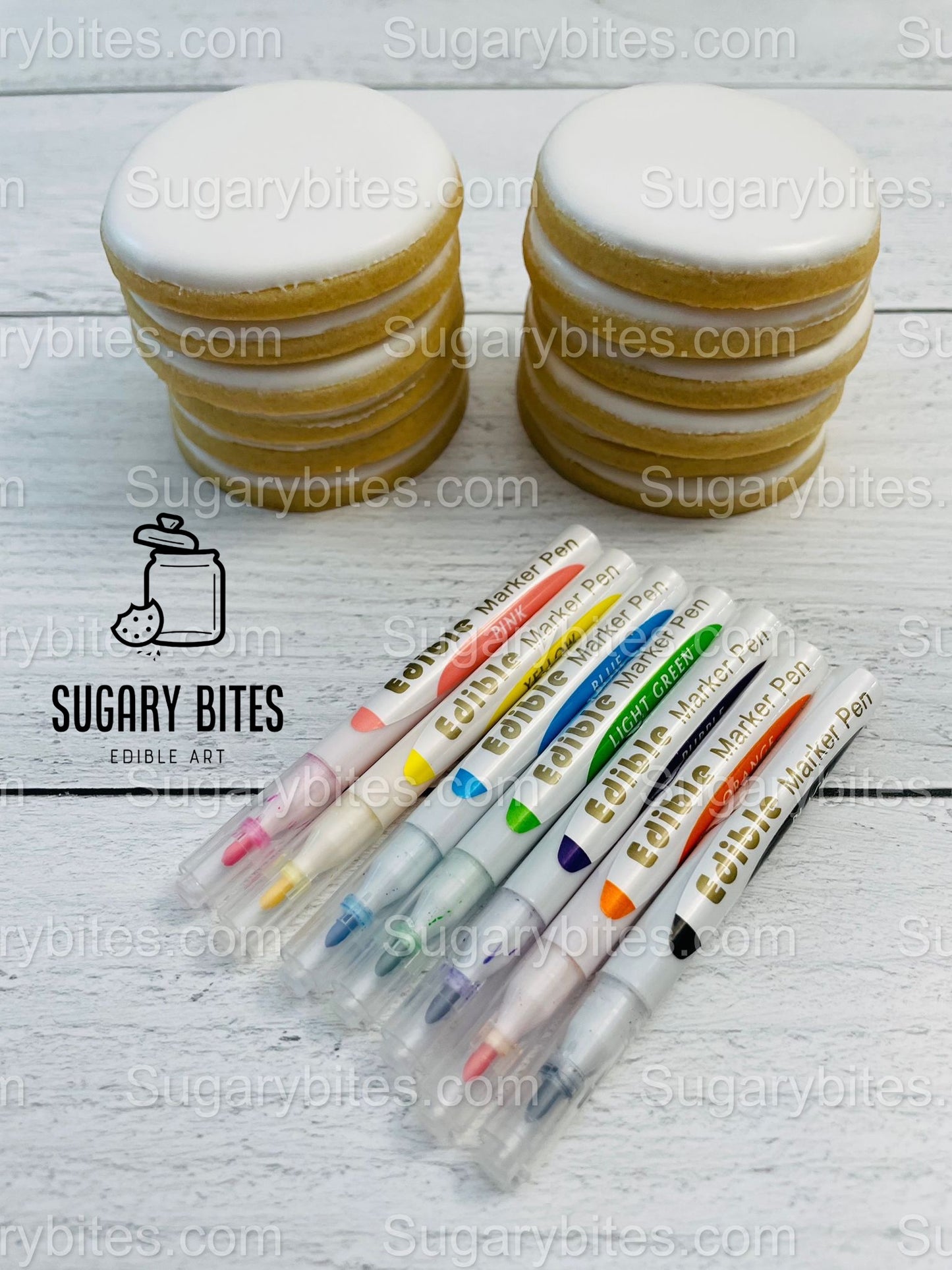 Easter Cookie Coloring Kit with 12 Cookies and 7 Edible Ink Markers, Color your own Easter Sugar Cookies Kit