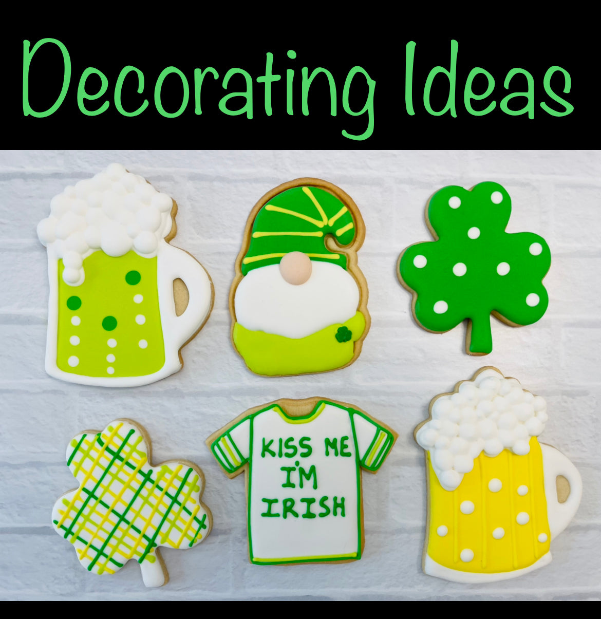 St Patricks Day Cookie Decorating Kit St. Patrick’s Day DIY Cookie Kit, **INCLUDES 24 ITEMS** (Large Cookies), Included Deluxe Sprinkles