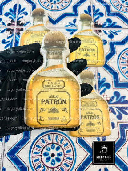 Fiesta Cookie Set (12 Iced and Printed Cookies), Margarita Cookies, Tequila Shot Cookies, Lime Cookies, and Tequila Bottle Cookies.