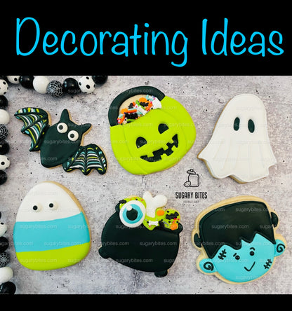 Halloween Cookie Decorating Kit, DIY Cookie Kit, (Large Cookies) ***INCLUDES 24 ITEMS*** With 4 Icing Bags & 3 Deluxe Sprinkle!!!