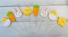 Load image into Gallery viewer, Easter Cookies, 12 LARGE COOKIES, Easter Cookies, Easter or Spring gift, party favors or any occasion!!!
