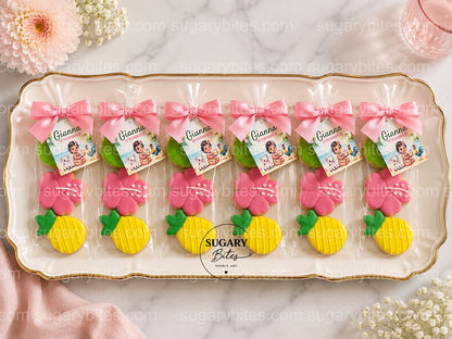 Moana-Inspired Mini Cookie Favor Bags – Set of 12 Personalized Birthday Favors | Island Princess Inspired | Tropical Island Birthday |
