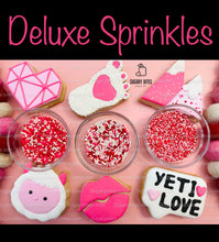 Load image into Gallery viewer, Valentines Cookie Decorating Kit, Heart DIY Cookie Kit, **INCLUDES 24 ITEMS** (Large Cookies), Deluxe Sprinkles Included!!!
