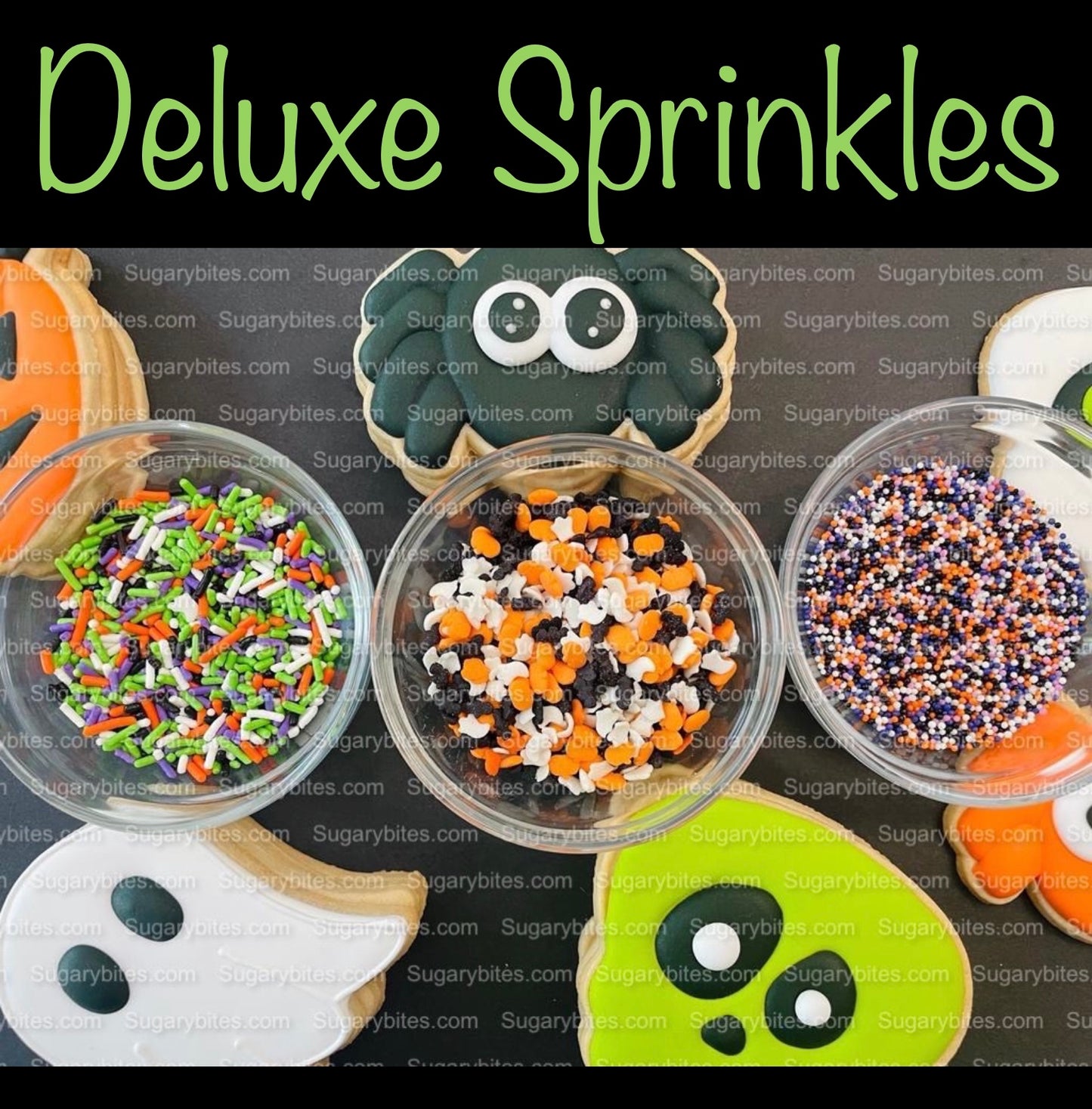 Halloween Cookie Decorating Kit, DIY Cookie Kit, (Large Cookies) ***INCLUDES 24 ITEMS*** With 4 Icing Bags & 3 Deluxe Sprinkle!