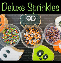 Load image into Gallery viewer, Halloween Cookie Decorating Kit, DIY Cookie Kit, (Large Cookies) ***INCLUDES 24 ITEMS*** With 4 Icing Bags &amp; 3 Deluxe Sprinkle!
