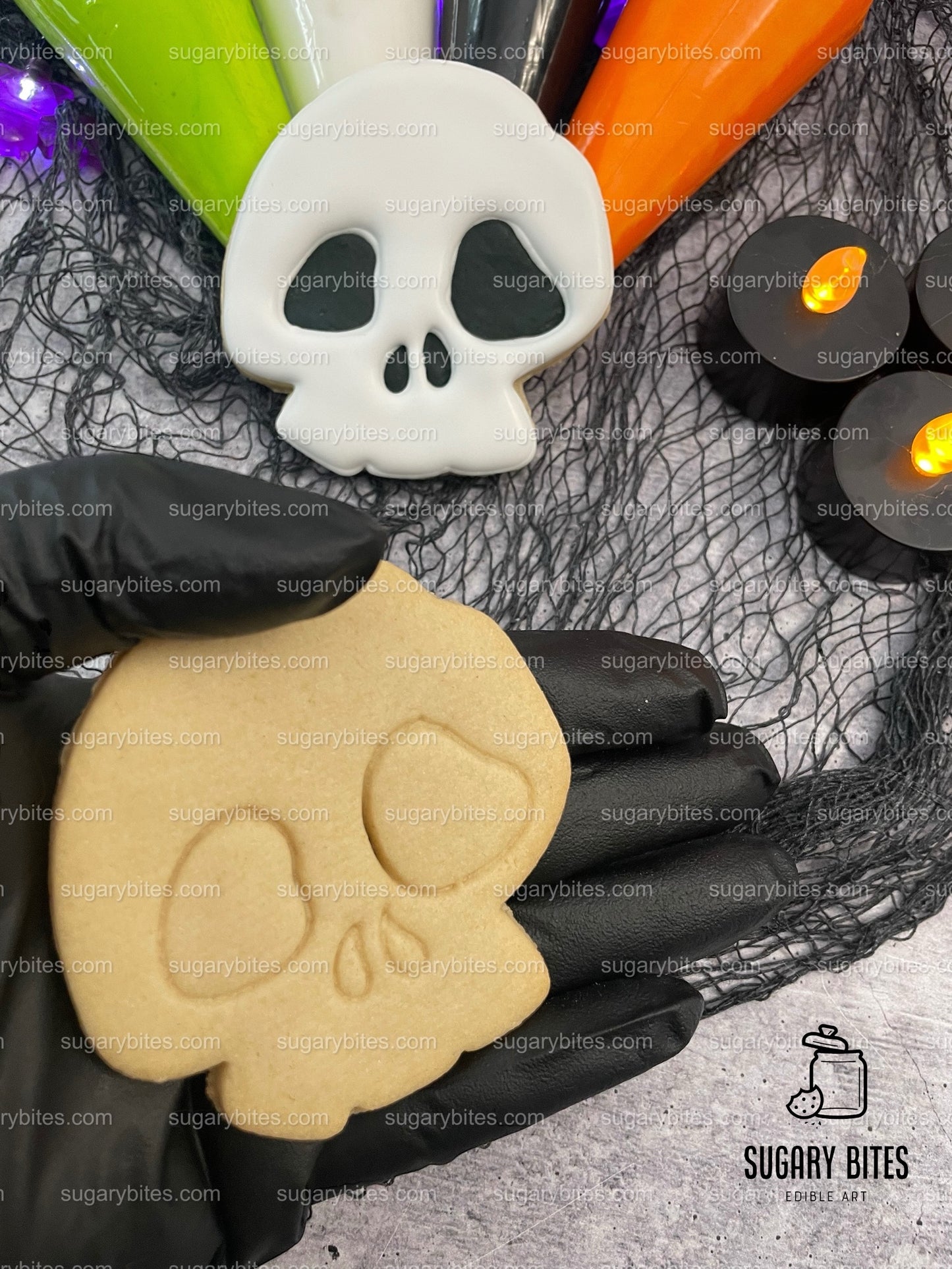 Halloween Cookie Decorating Kit, DIY Cookie Kit, (Large Cookies) ***INCLUDES 24 ITEMS*** With 4 Icing Bags & 3 Deluxe Sprinkle!!