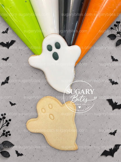 Halloween Cookie Decorating Kit, DIY Cookie Kit, 12 Undecorated Cookies, Royal Icing & Sprinkles, Kids' Halloween Party Activity, Fall Gifts