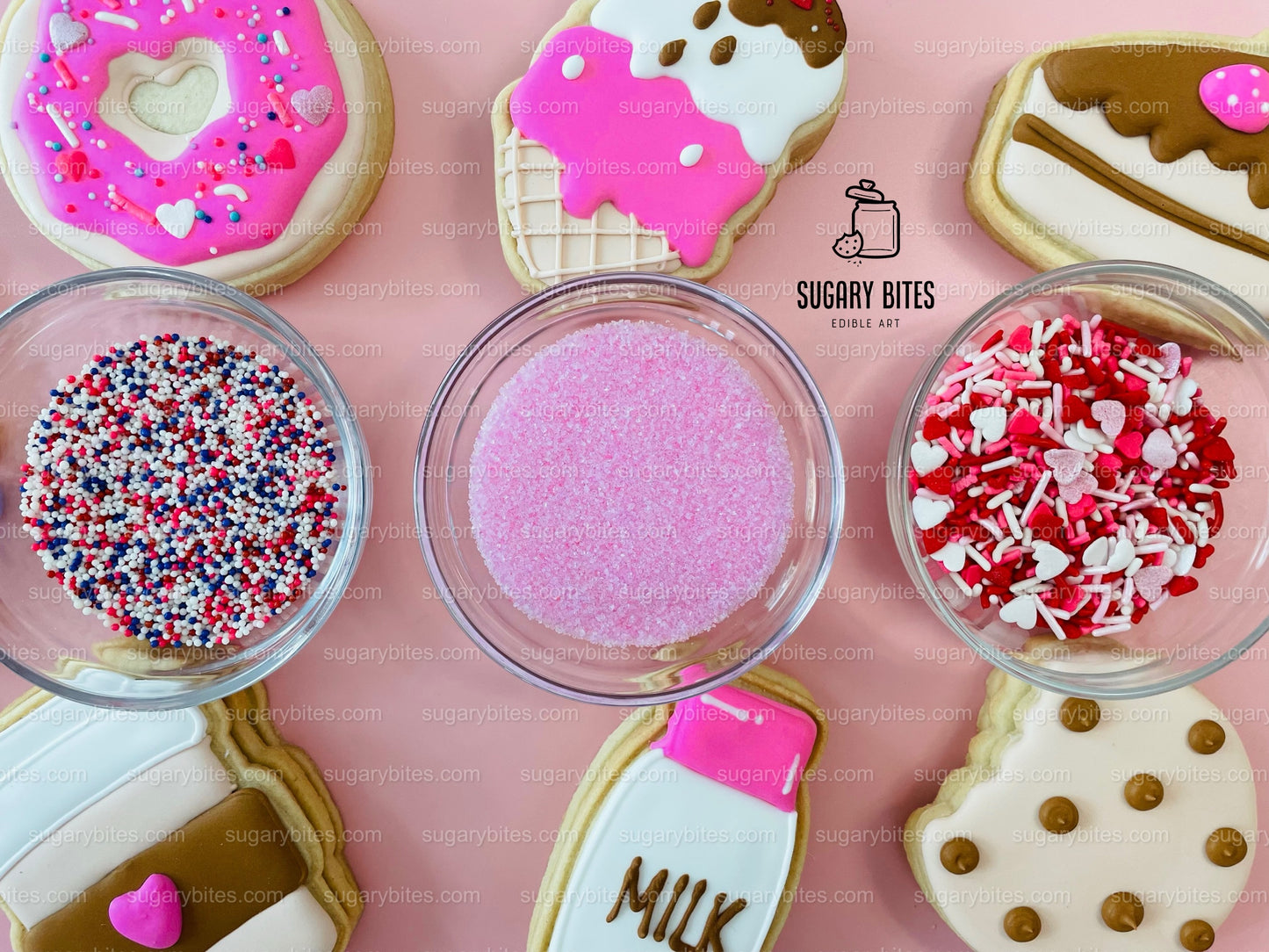 Sweet Treat Cookie Decorating Kit, Sweet Treat DIY cookie kit , **INCLUDES 24 ITEMS**, (Large Cookies), Deluxe Sprinkles Included!