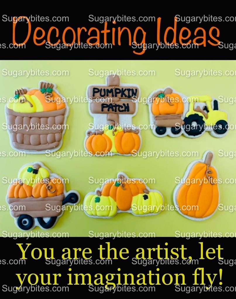 Fall Cookie Decorating Kit, Fall DIY Decorating Cookies Kit, (Large Cookies), **INCLUDES 25 ITEMS**, with 5 Icing Bags and 3 Sprinkles!!!