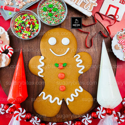 GIANT 11-Inch Gingerbread Man DIY Cookie Decorating Kit | GIANT Gingerbread Man Cookie Decorating Kit – Perfect Christmas Activity!