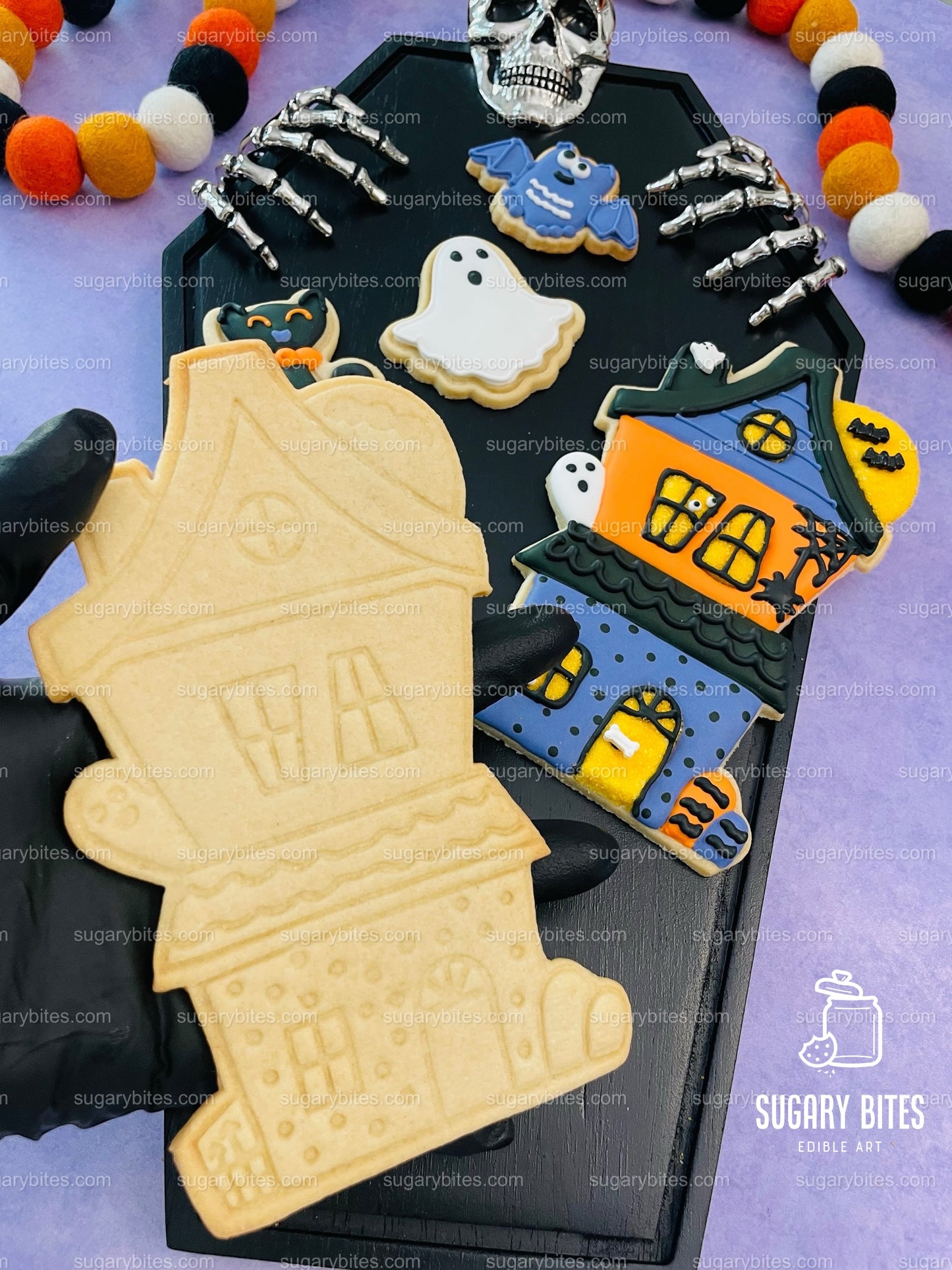 Halloween Cookie Decorating Kit, DIY Cookie Kit, (Large Cookies) ***INCLUDES 24 ITEMS*** With 4 Icing Bags & 3 Deluxe Sprinkle!!