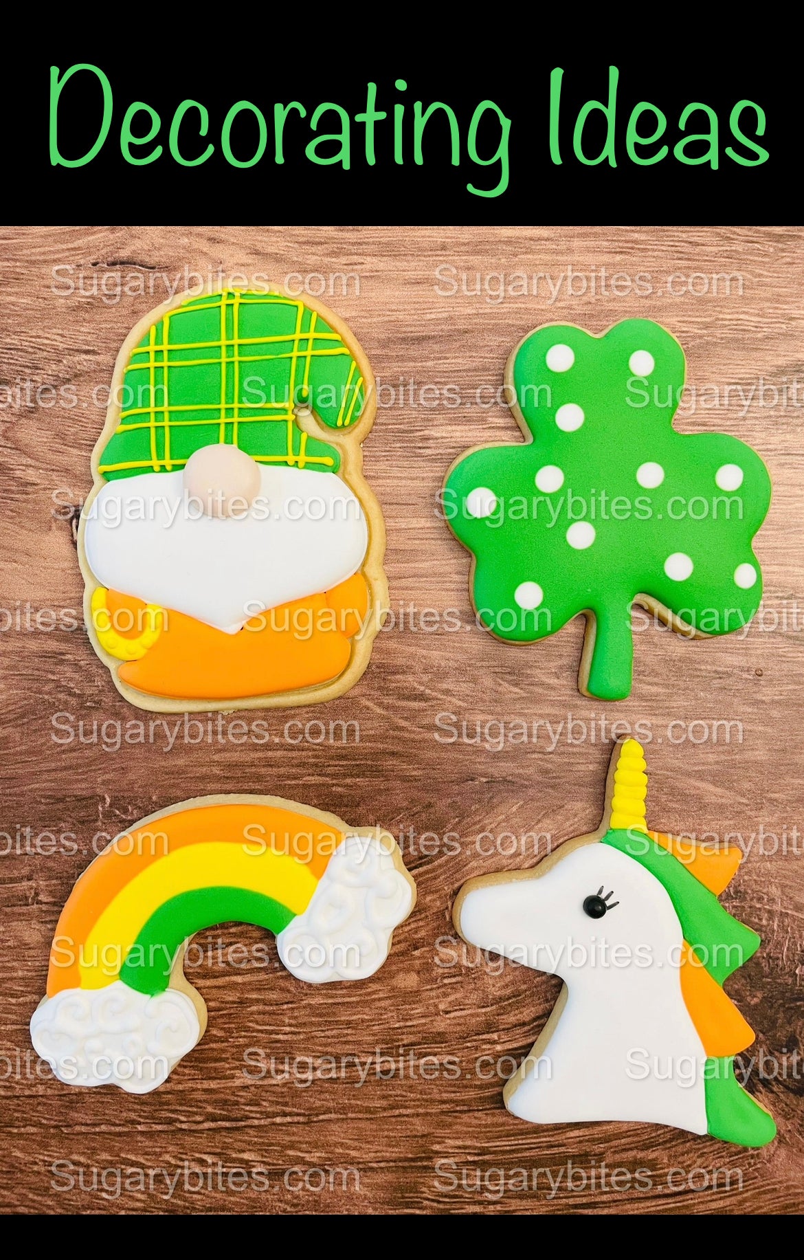 St Patrick’s Day Cookie Decorating Kit, St. Patrick’s Day DIY Cookie Kit, **INCLUDES 25 ITEMS** (Large Cookies), Included Deluxe Sprinkles