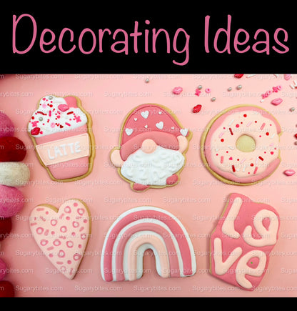 Valentine’s Day Cookie Decorating Kit, Heart DIY Cookie Kit, **INCLUDES 24 ITEMS** (Large Cookies), Deluxe Sprinkles Included!!!