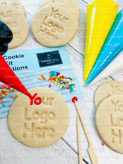 Logo Cookie Kit, Logo Custom Cookie Kit, ** INCLUDES 24 ITEMS** (Large Cookies) …Choose your Sprinkle & Icing Colors!
